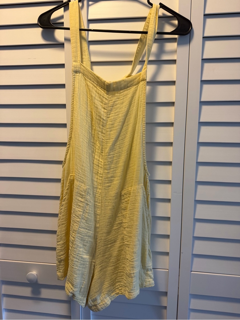 Billabong Soft Yellow Cotton Romper with Pockets